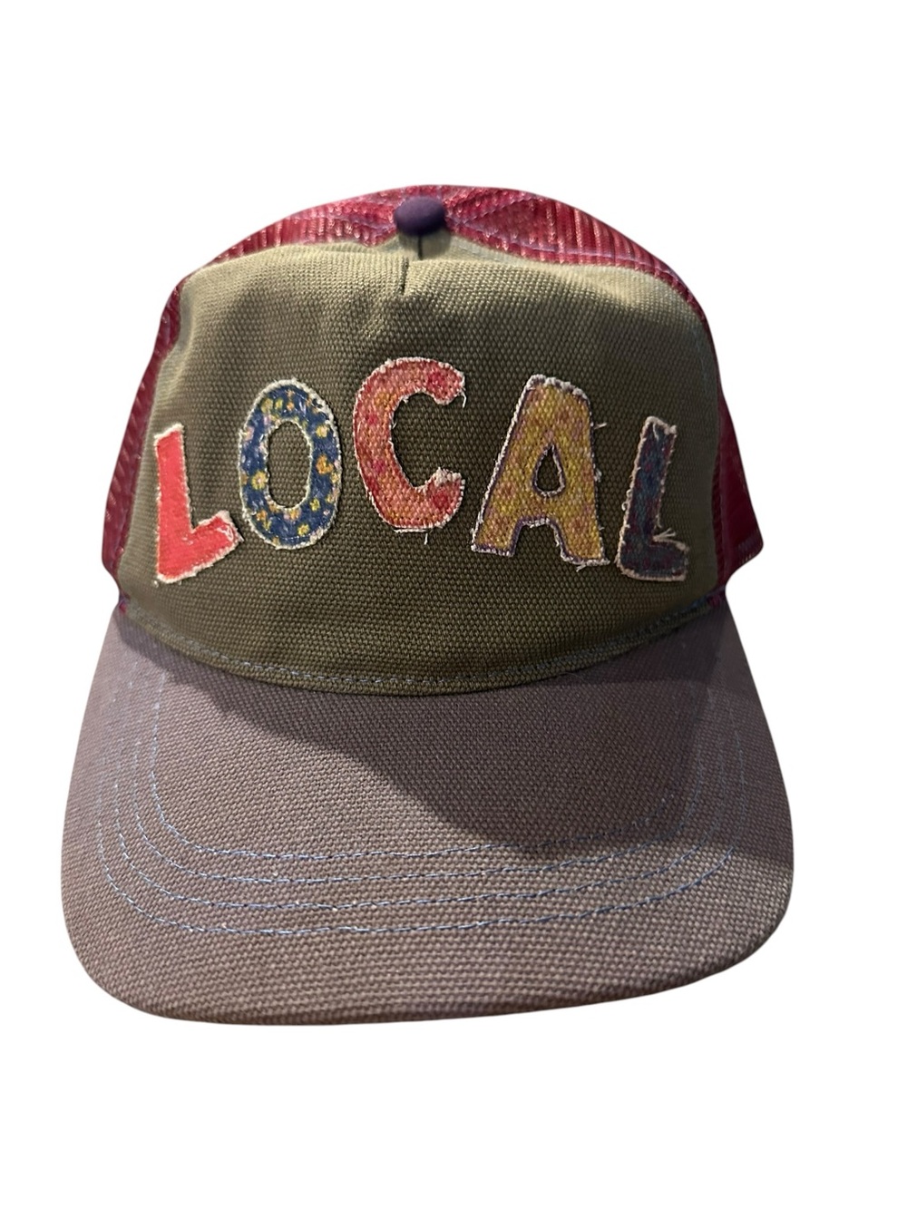 NATURAL LIFE 'LOCAL' Patch Trucker Hat - Olive, Maroon, Brown